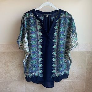 Blue summer blouse | size Sm | Rose & Olive